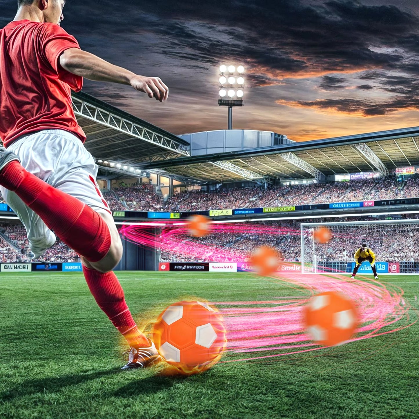 Curve Swerve Football Soccer Balls Official Size 4 5 Curve and Swerve Soccer Ball Machine Sewing Match Game Football Training