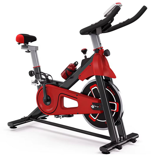 Home Fitness Exercise Bike Indoor Cycling Bike with LCD Monitor Exercise Bike 120Kg Home Fitness Bike Silent Stationary Bicycles
