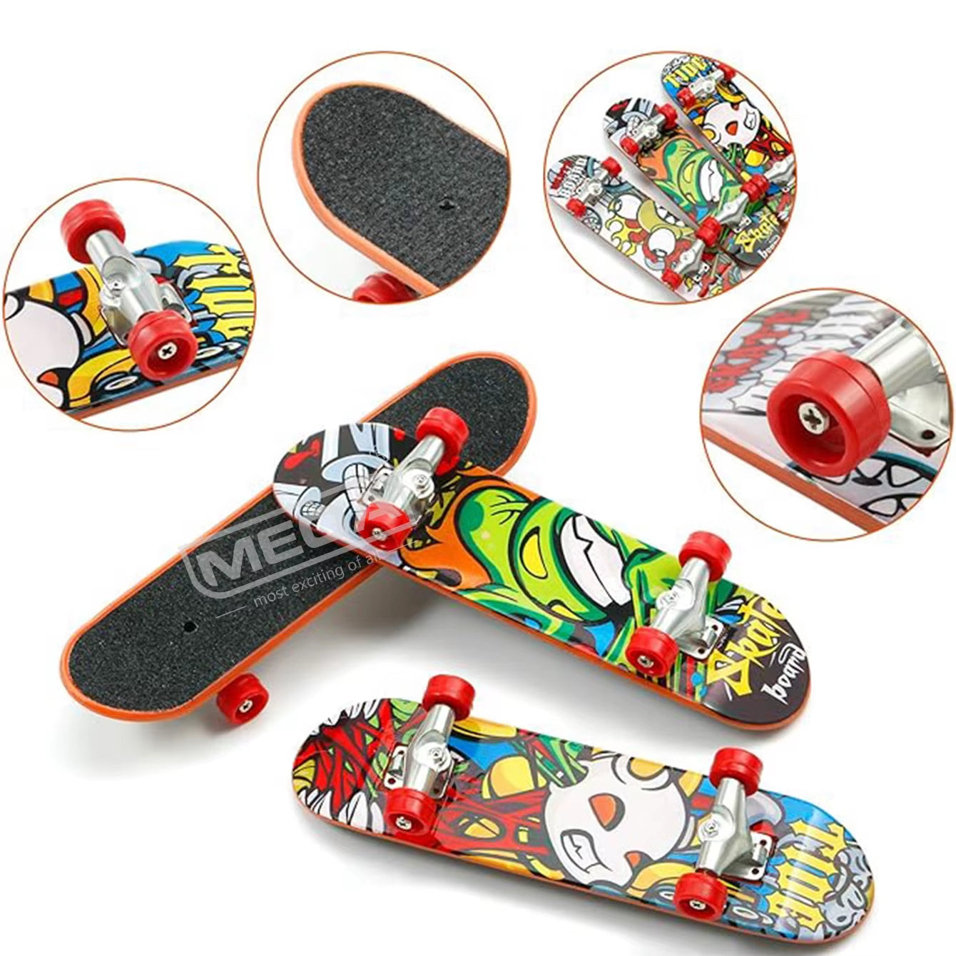 12Pcs/Lot Metal Bridge Finger Skateboard Frosted Surface Double Warping Plate Mini Skateboard Random Color Finger Toys Kids Gift