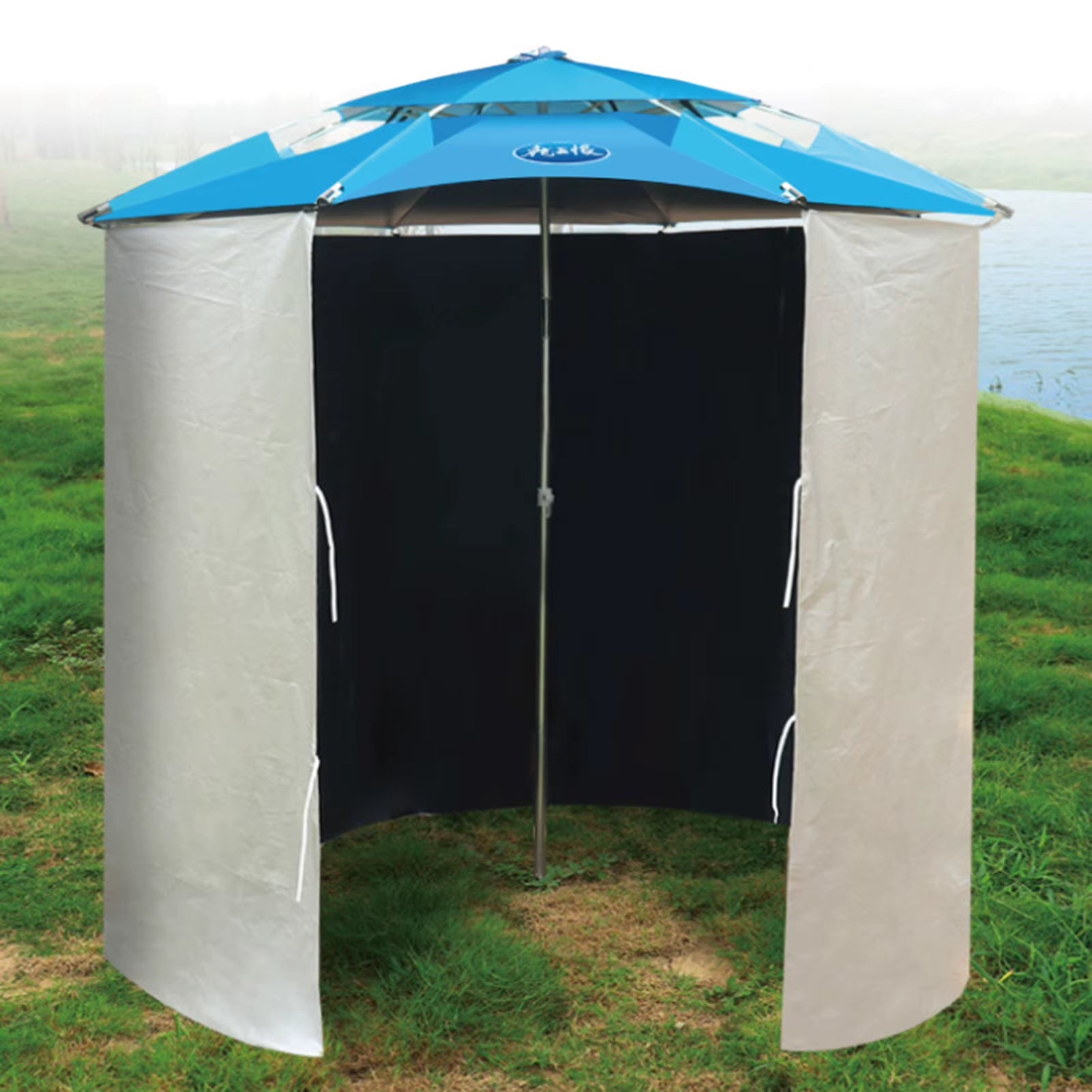 4.6*1.65M Fishing Umbrella Tents Surrounding Cloth Fishing Sun Shelter with Clips for Sun and Rain Protection
