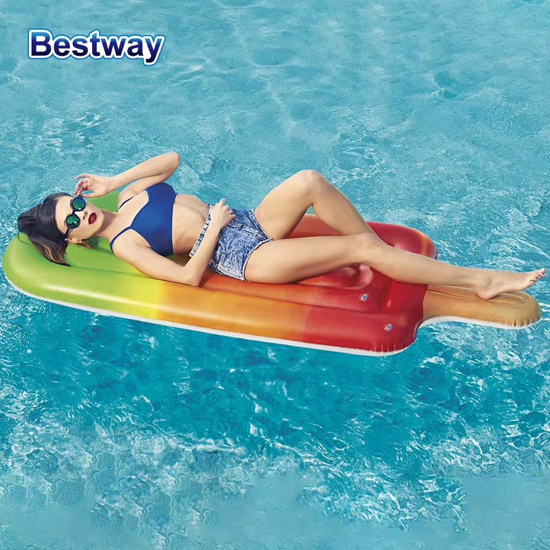 43161 1PC Inflatable Floating Lounger Cushion, Inflatable Pool Floating Lounger Raft, Dream Pool Floating Raft