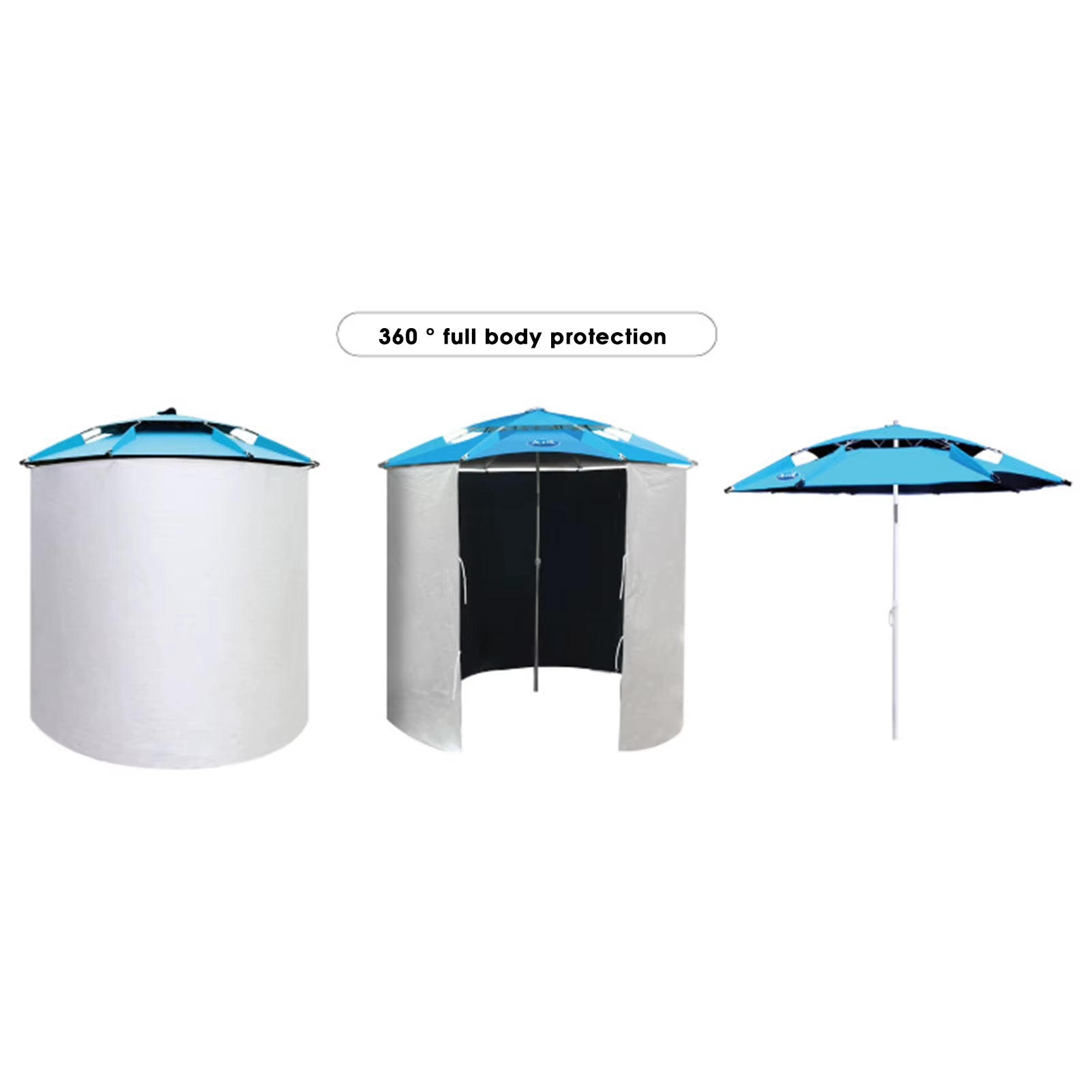 4.6*1.65M Fishing Umbrella Tents Surrounding Cloth Fishing Sun Shelter with Clips for Sun and Rain Protection