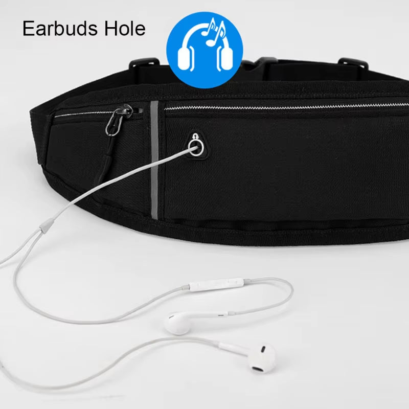 Adjustable Running Runners Belt Workout Waist Bag Elastic Phone Holder Fanny Pack for Unisex Jogging Pocket