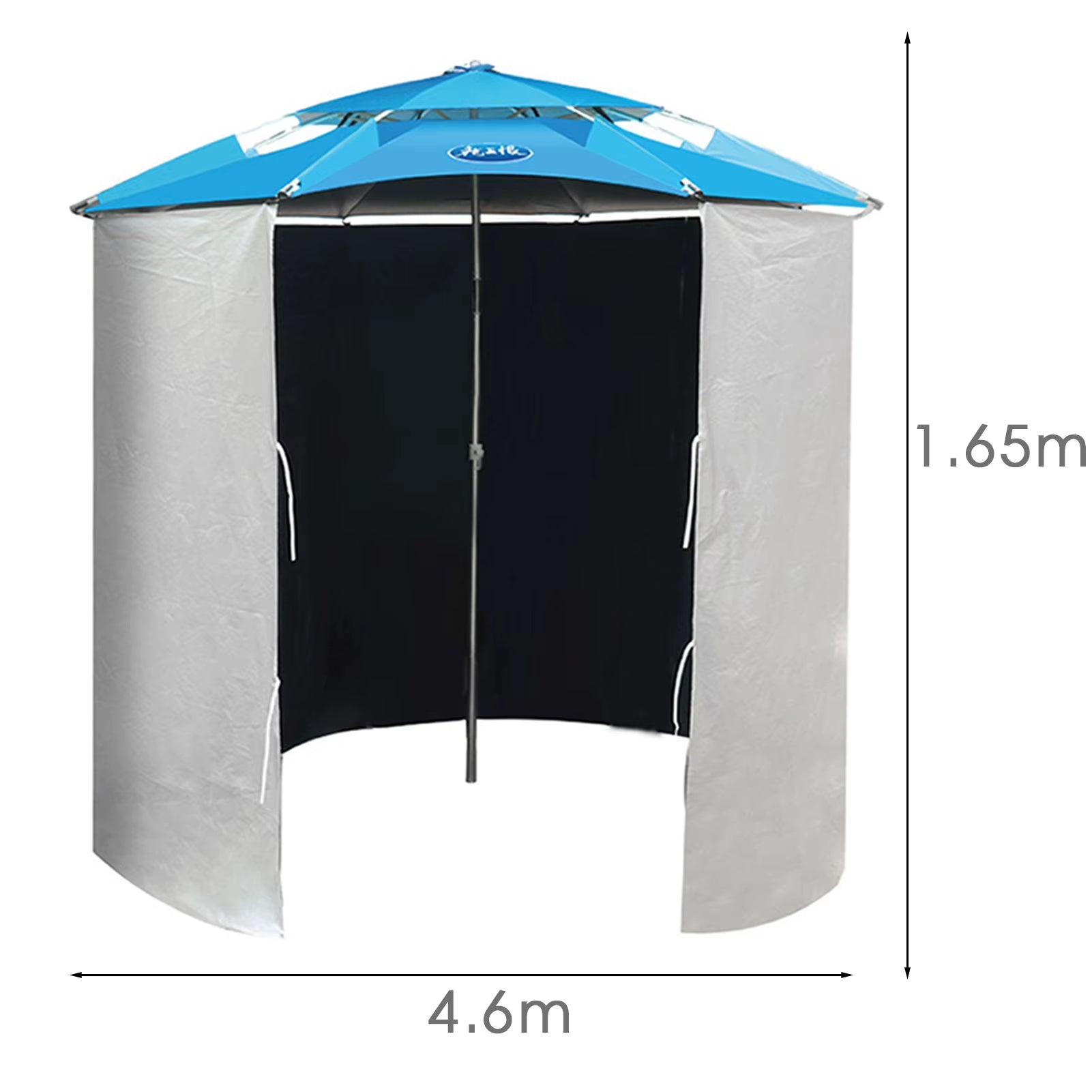 4.6*1.65M Fishing Umbrella Tents Surrounding Cloth Fishing Sun Shelter with Clips for Sun and Rain Protection