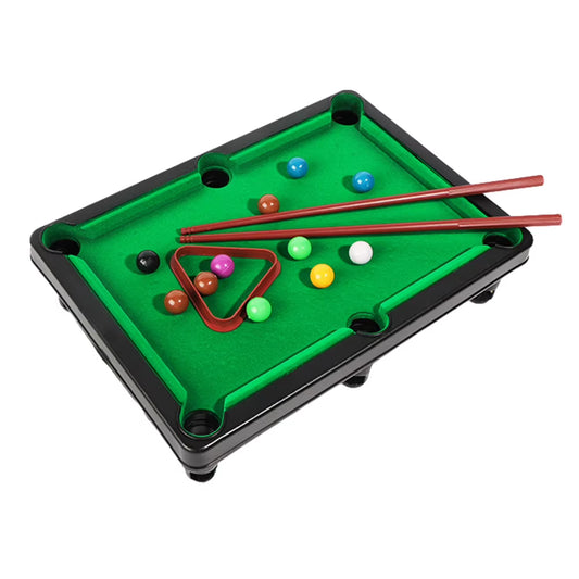 Desktop Billiard Set with 2 Sticks & Balls Snooker Sports Portable Stress Relief Kids Educational